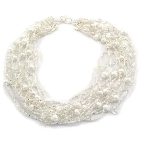 Beach Ball Necklace White Lucias Imports (J)