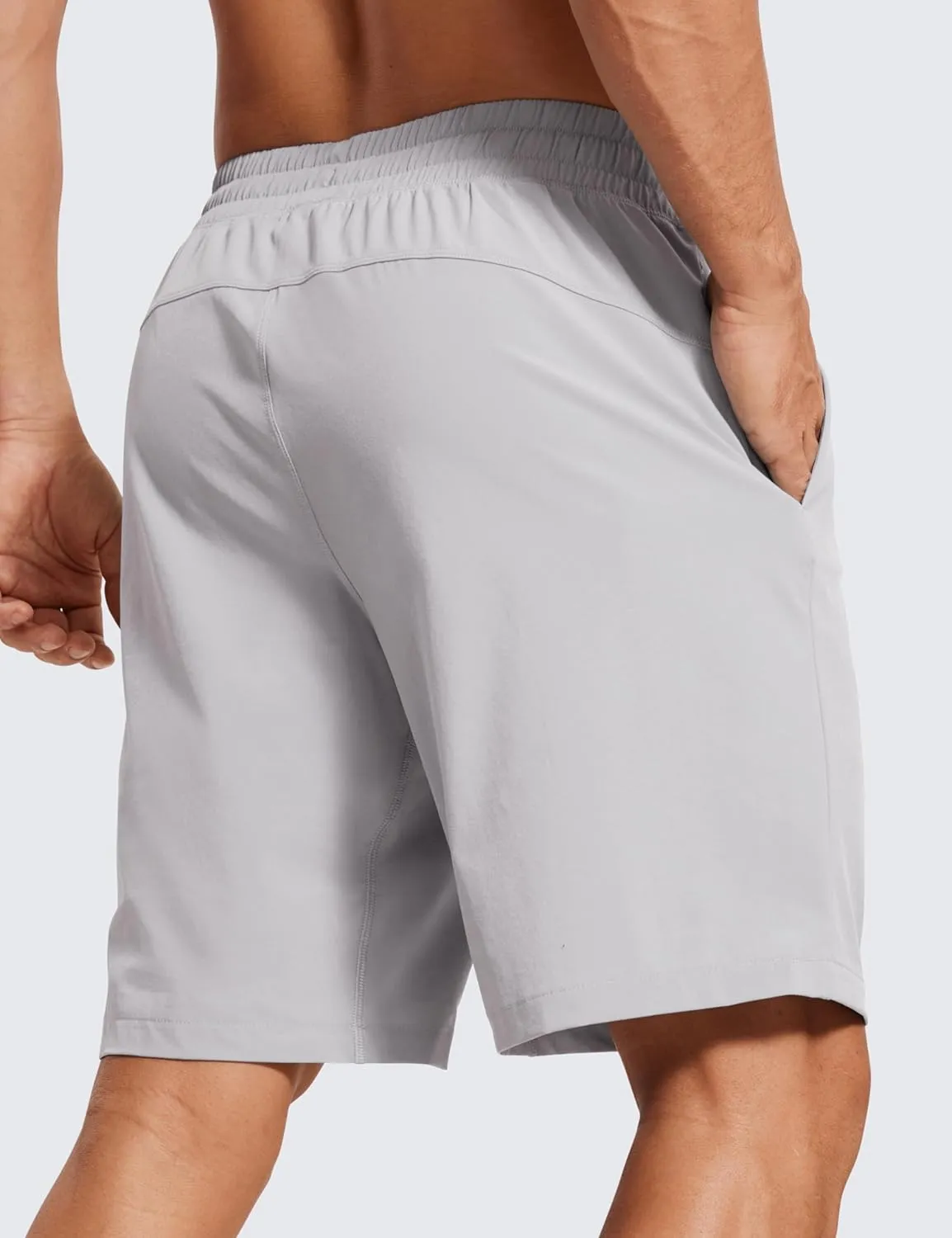CRZ YOGA Men's 2 in 1 Running Shorts with Liner - 9'' Quick Dry for Workout Sports Athletic with Pockets