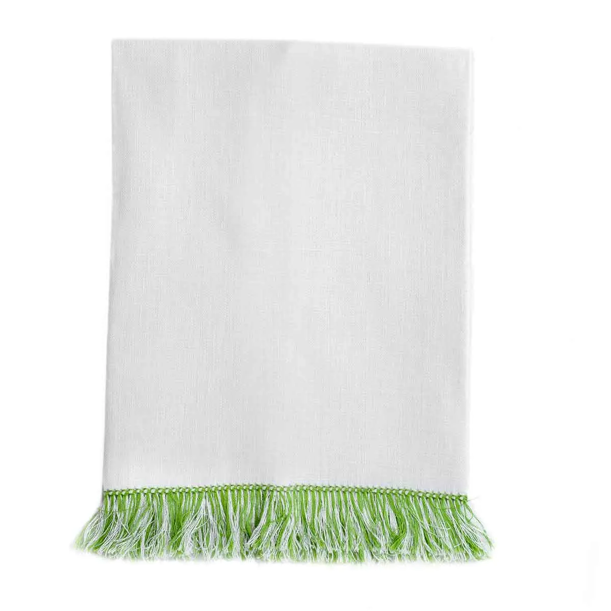 Custom Embroidered, Personalized, Monogrammed Fringe Linen Hand Towel