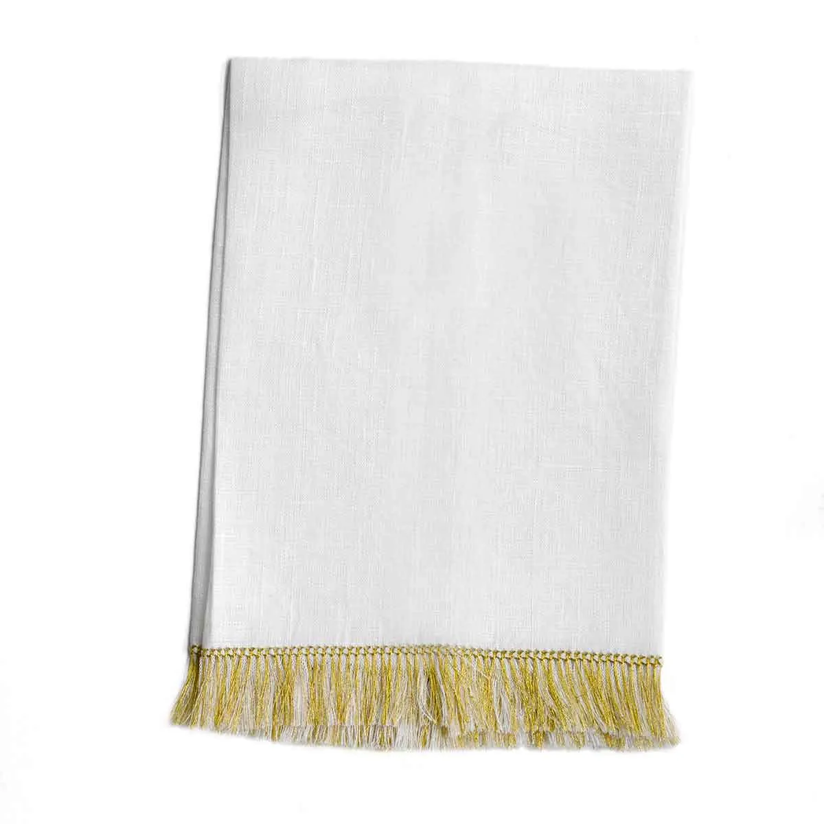 Custom Embroidered, Personalized, Monogrammed Fringe Linen Hand Towel