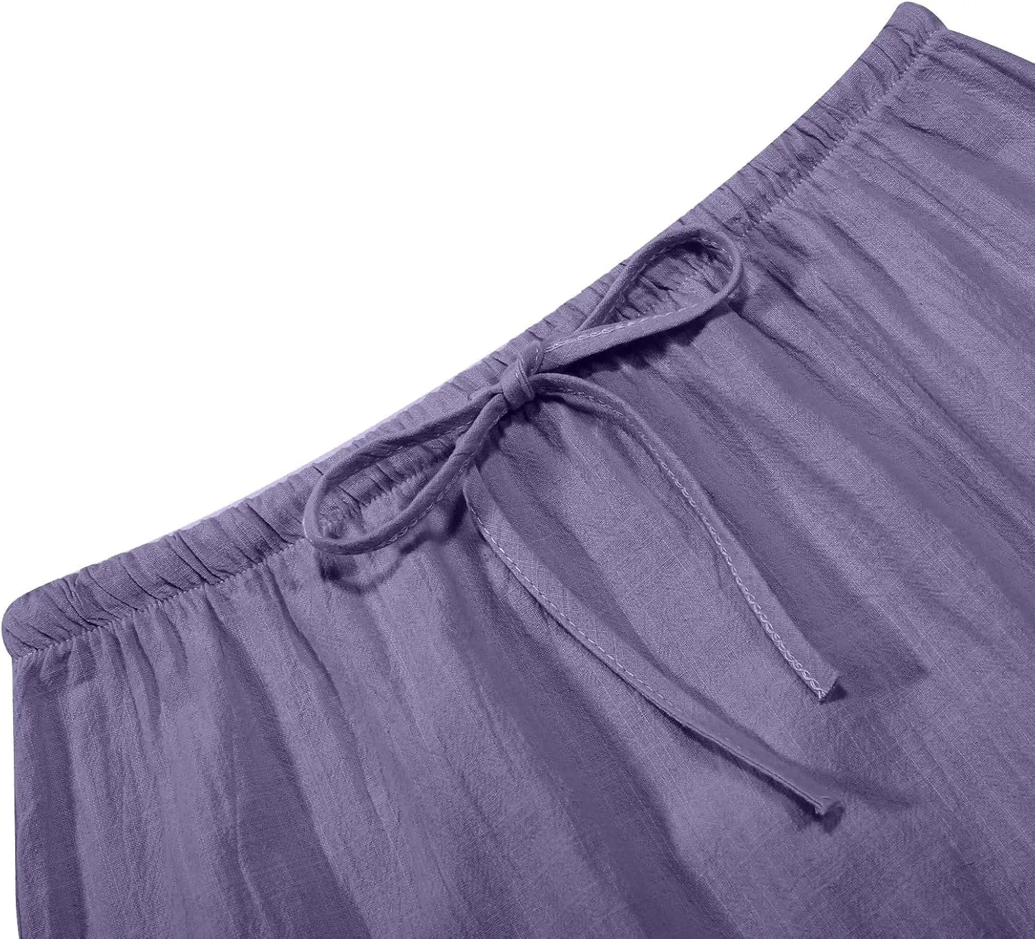 Long Skirts for Women with Slit high Elastic Waist Loose Solid Casual Maxi Skirt for Women Trendy Summer Vacation