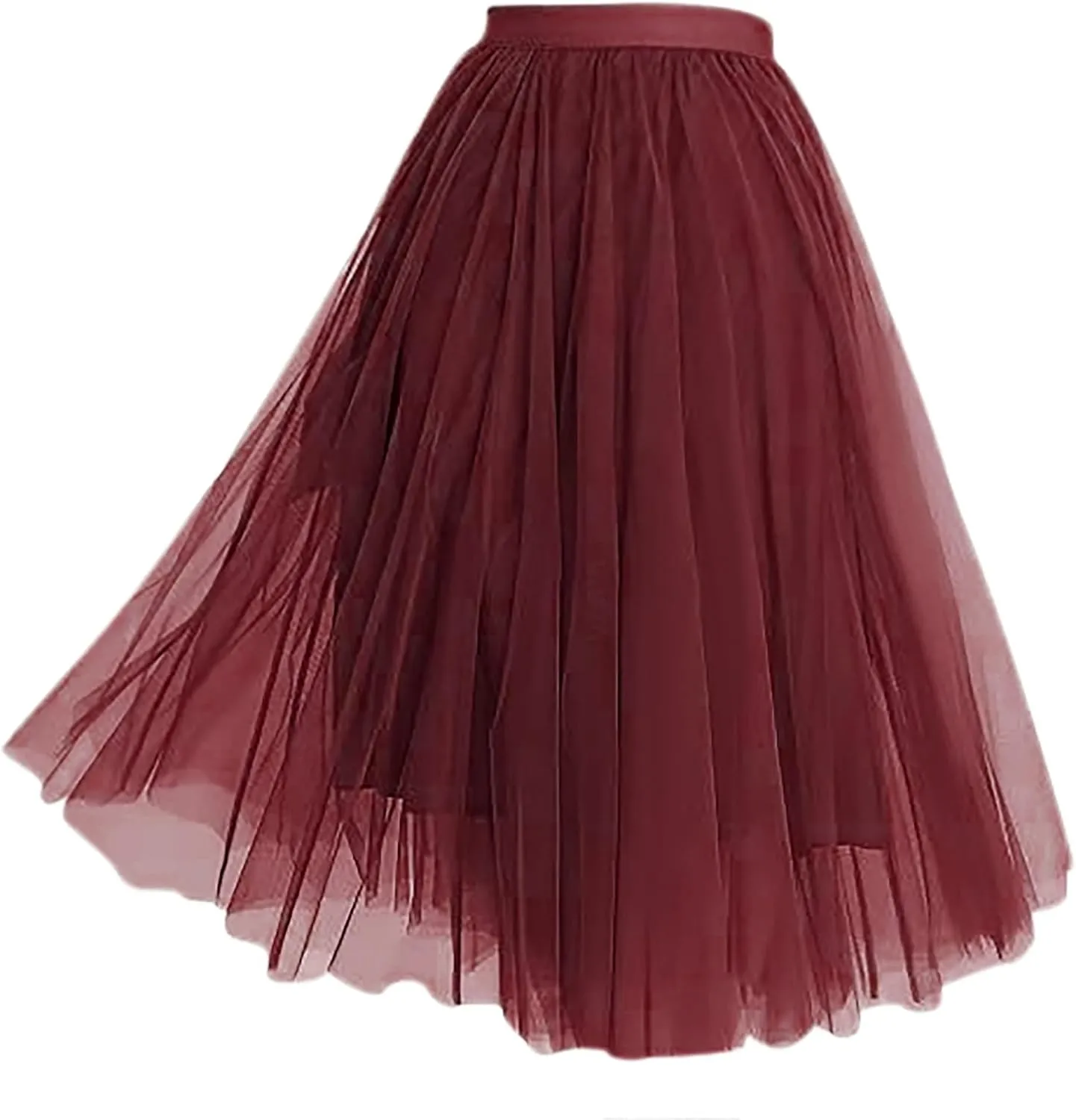 Maxi Skirts for Women Summer Vacation Lightweight Sheer Mesh A-Line Pleated Casual Long Skirts Trendy Streetwear