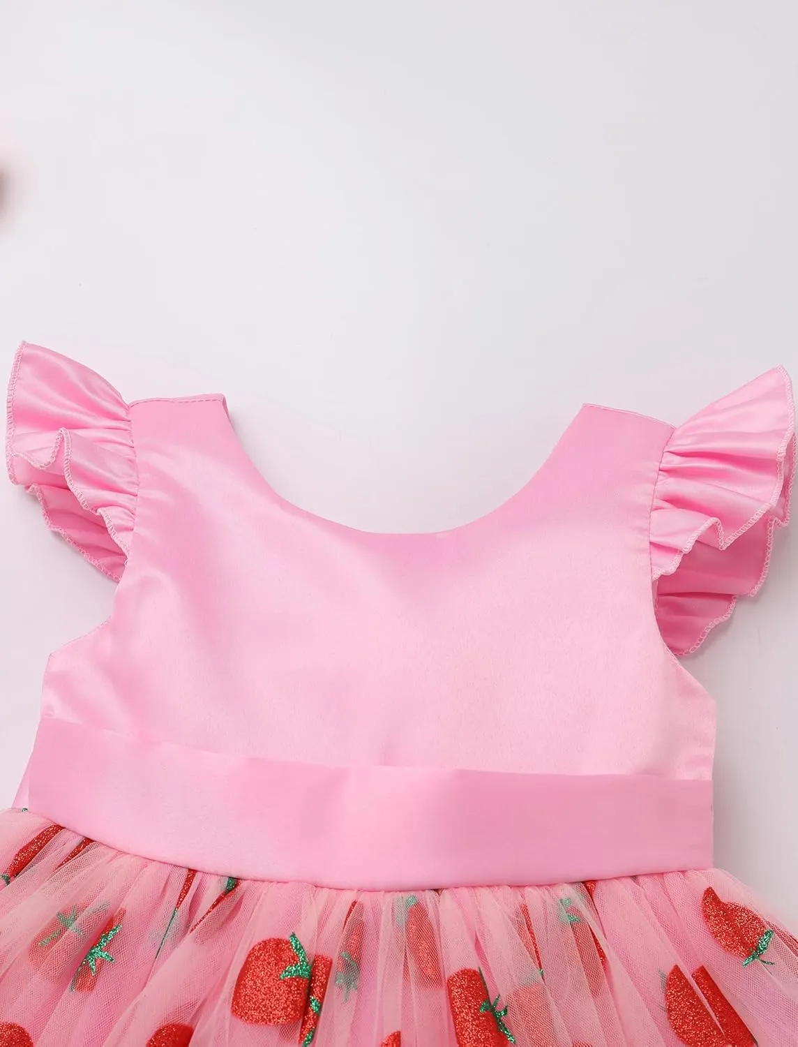 OBEEII Baby Girls Birthday Cake Smash Outfit Formal Baptism Photoshoot Tulle Dress Wedding Flower Girl Dress with Headband
