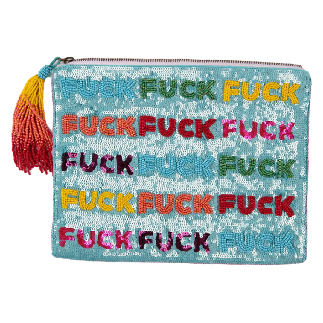 "Last Fuck Given" Beaded Bag