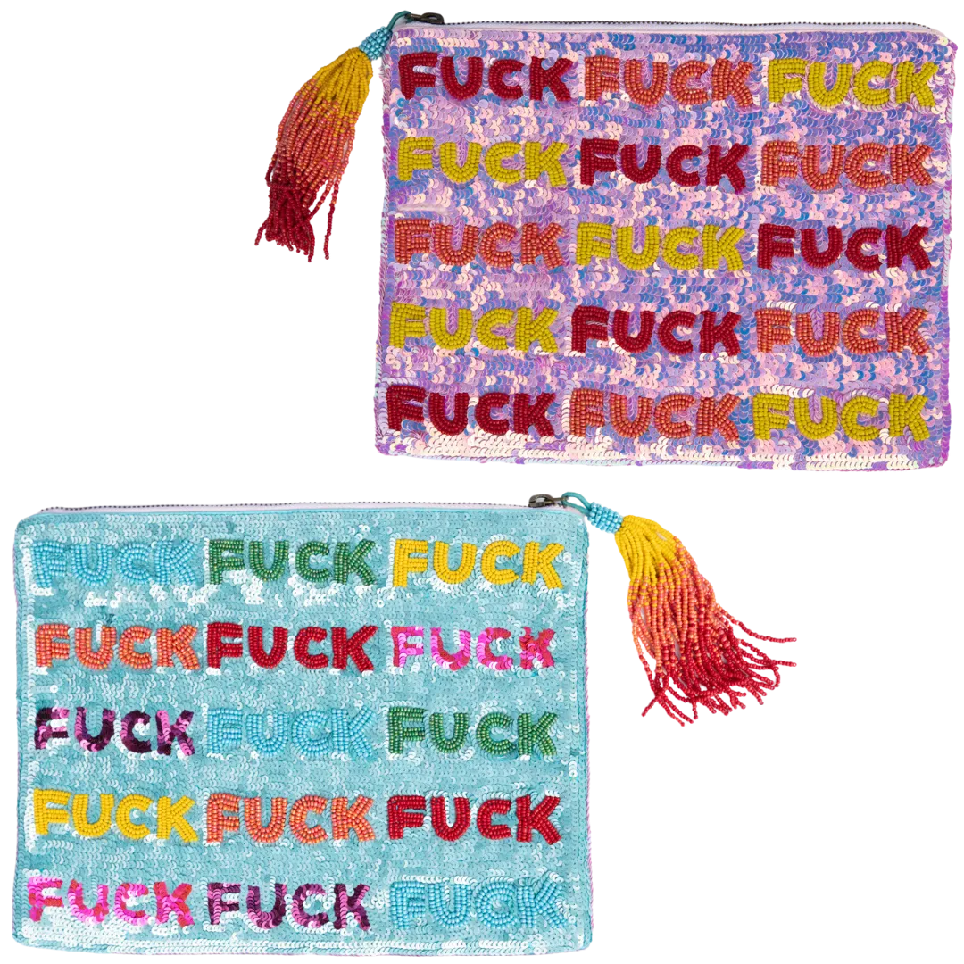 "Last Fuck Given" Beaded Bag