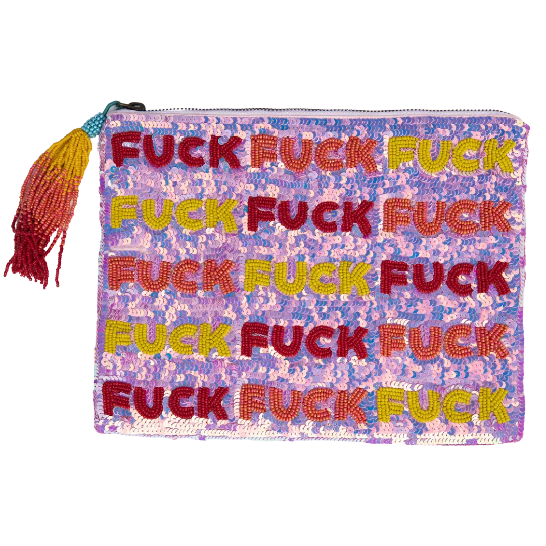 "Last Fuck Given" Beaded Bag