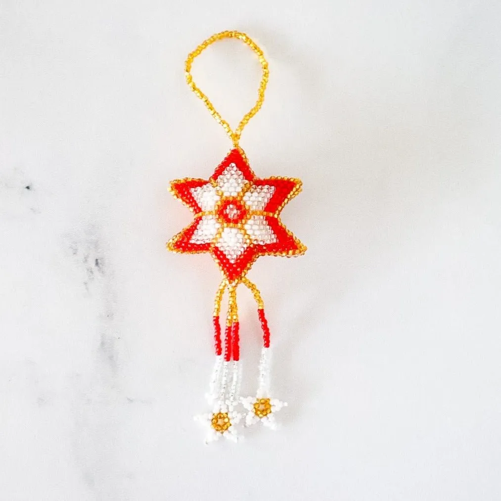 Star Ornament  | Hand-Beaded Guatemalan Christmas Ornaments
