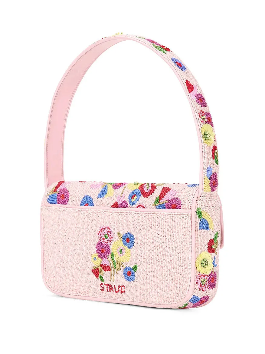 STAUD Tommy Beaded Bag in Wildflowers