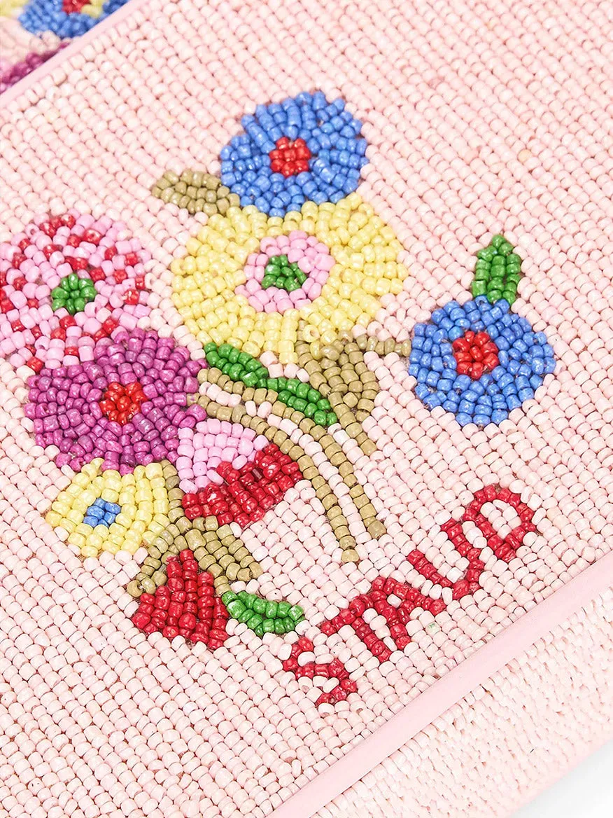 STAUD Tommy Beaded Bag in Wildflowers