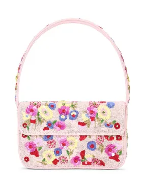 STAUD Tommy Beaded Bag in Wildflowers
