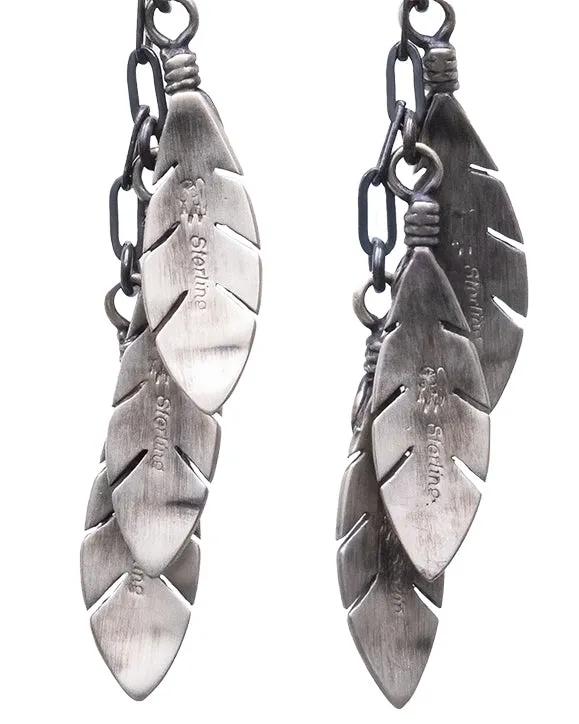 Sterling Silver Feather Earrings | Raymond Coriz