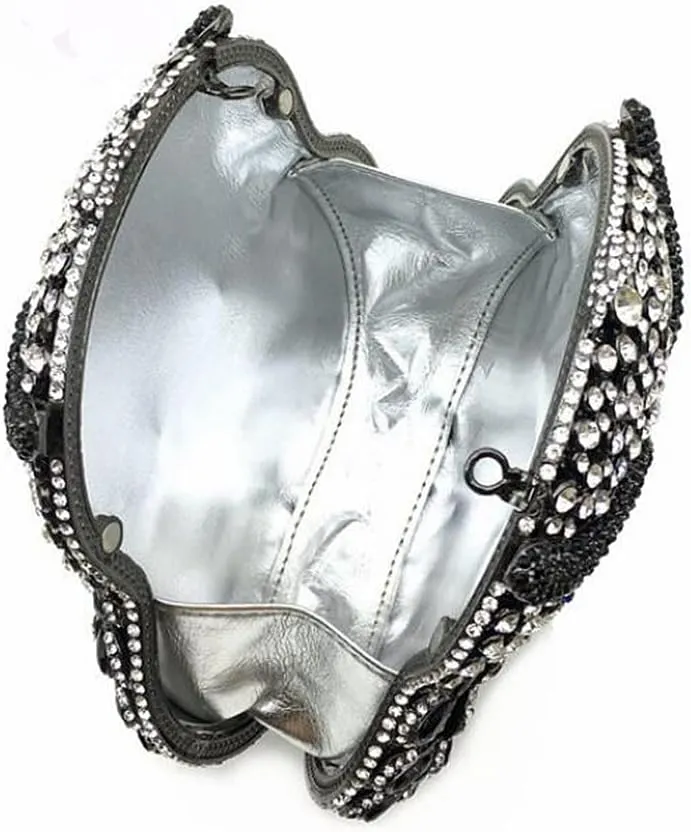 UMREN Cute Owl Clutch Women Crystal Evening Bags Luxury Handbag Rhinestone Wedding Party Purse