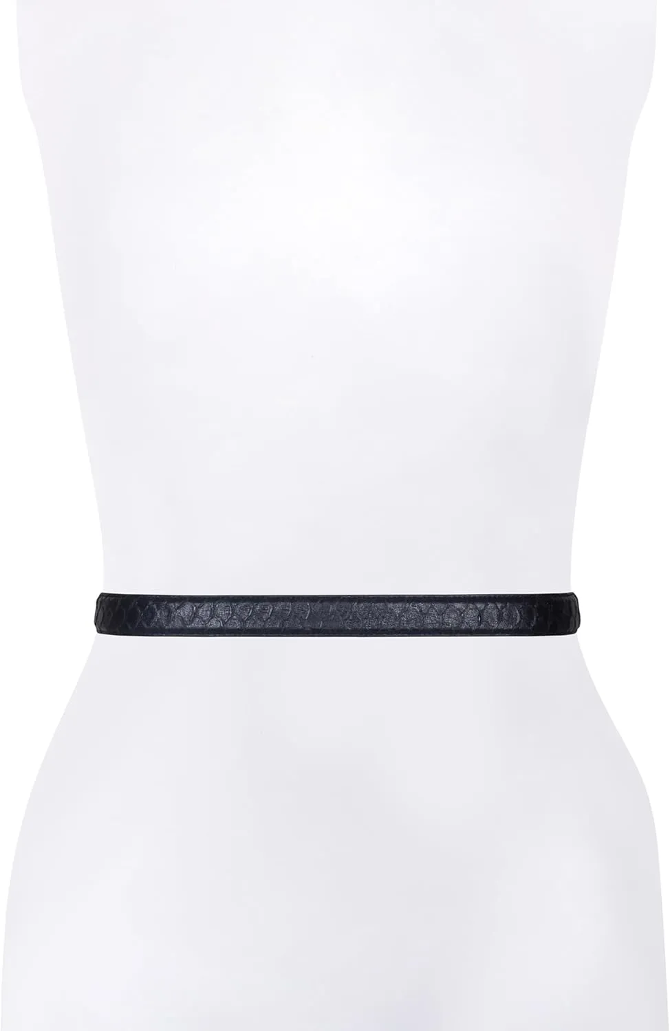 Women's 1 Inch Feather Edge Snake Belt with Triple Metal Keeper & Tip